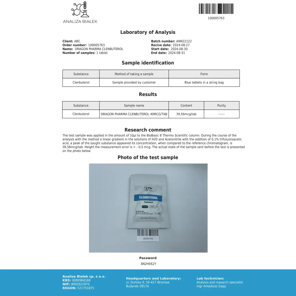 Clenbuterol 40mcg Clenbuterol 40mcg